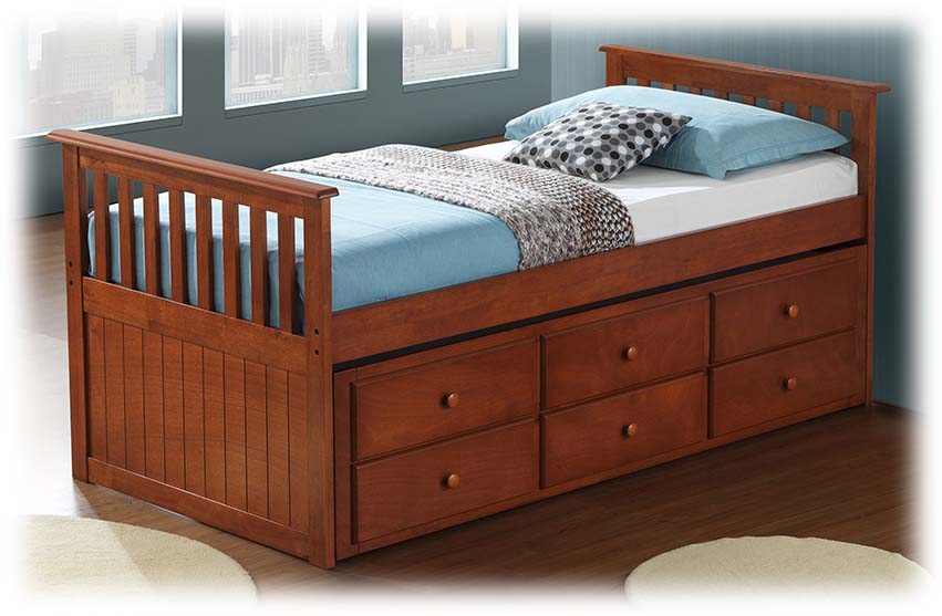 Aria Captain Bed with drawers & trundle Factory Direct Furniture Mount Gambier