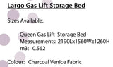 Largo Queen Gas Lift Bed