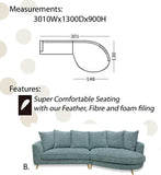 Mateo 2 Seater Chaise Lounge