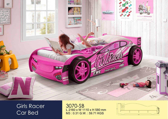 Girls Racer Car Bed