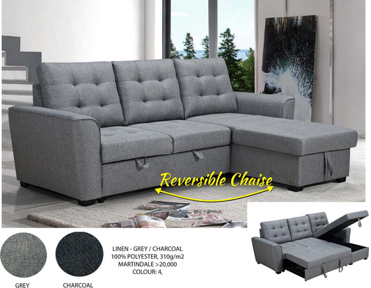 Gabby lounge with storage & bed
