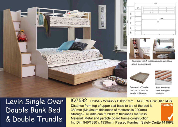 Levin Single over Double Bunk Bed