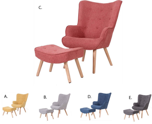 Jacob Accent Chair + Ottoman